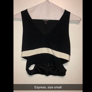 Express size small crop tops and dress tops